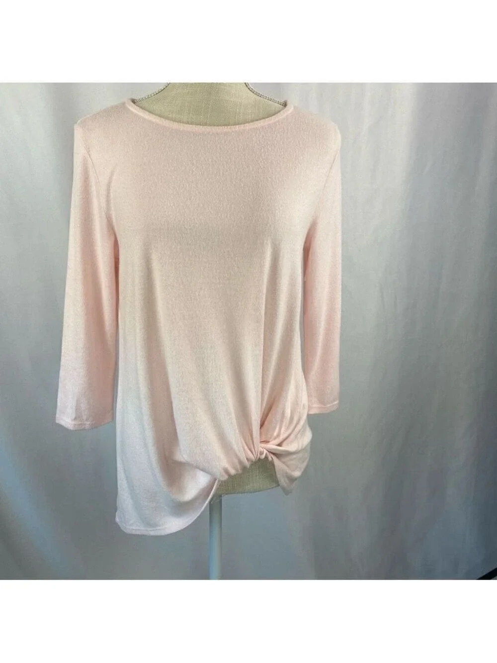 Gibsonlook Womens Soft Pastel Pink Top Long Sleeve XS Never Worn